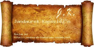Jandaurek Kasszián névjegykártya